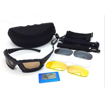 Military Tactical Goggles Tactical Polarized Glasses 4 Groups Replacement UV Lenses For Field Operations